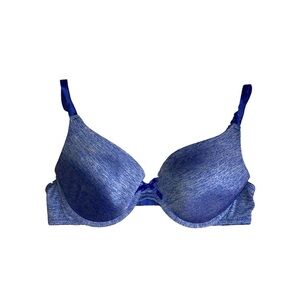 BLUE PATTERN PRINTED BRA W/ UNDERWIRE · SIZE 36C